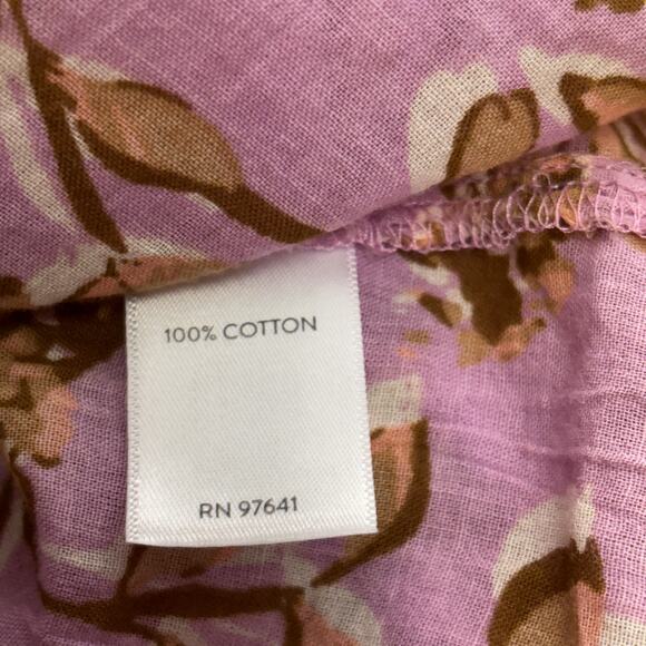 J.Jill Printed A-line pintucked Top Blouse Boho Cottagecore Shabby Chic Trendy - Picture 11 of 14